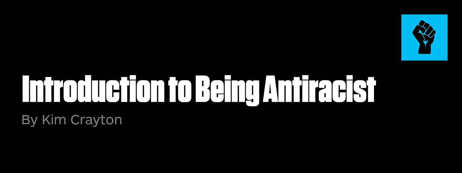 Introduction to Being an Antiracist banner image
